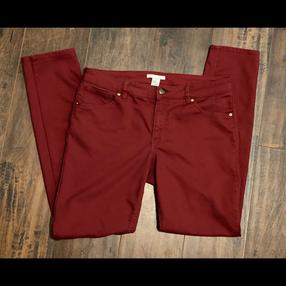 H&M Red Skinny Jeans